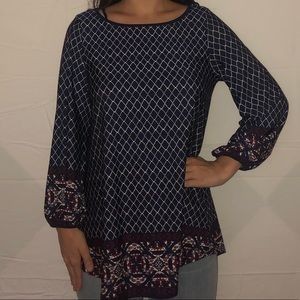 Tunic Length Printed Top